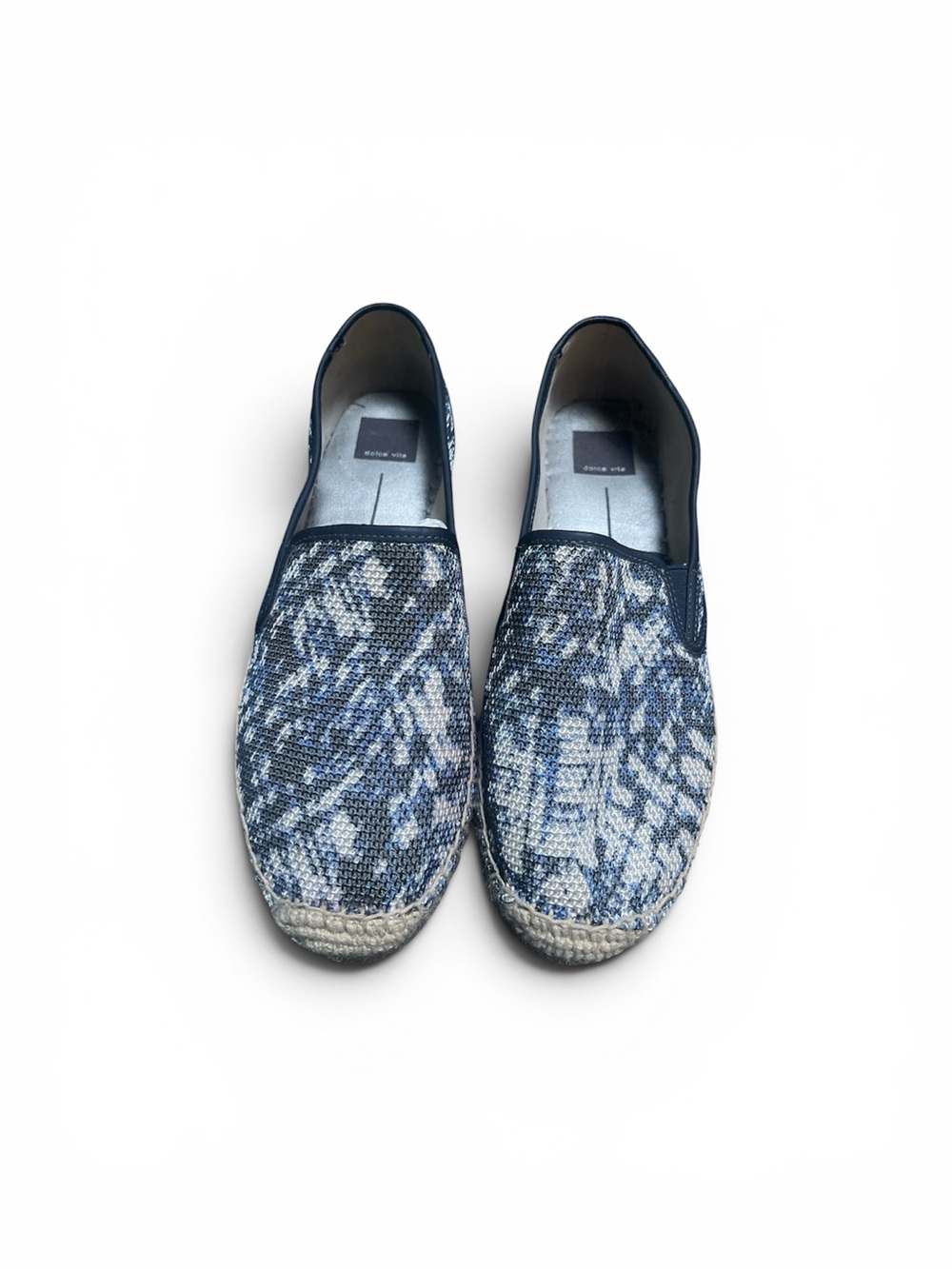 Slip-On woman Espadrilles in Blue and White